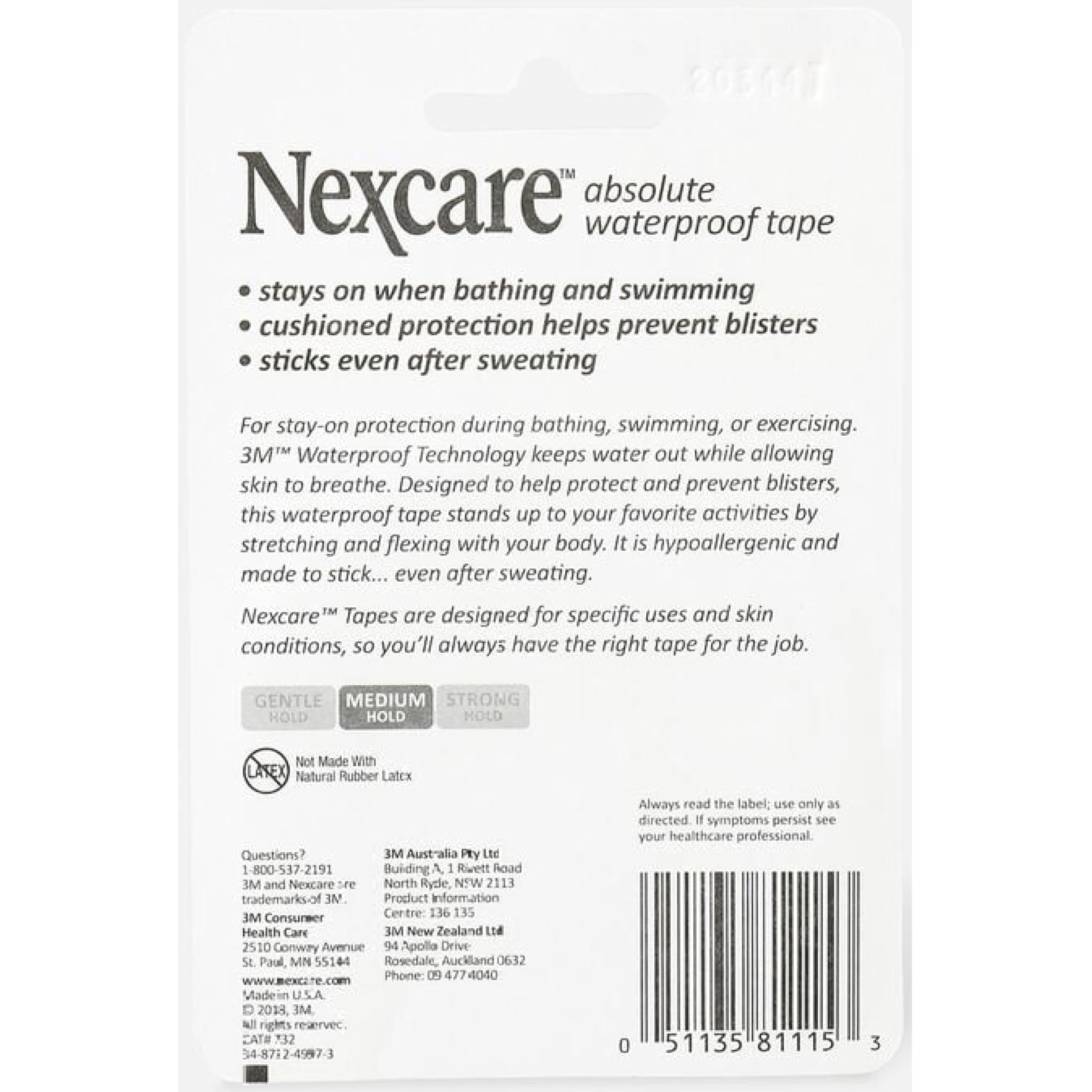 Nexcare Absolute Waterproof First Aid Tape, from The #1 Leader in U.S. Hospital Tapes, Stays on During Sports, Seals Out Water, Dirt and Germs, 1-Inch x 5-Yard Roll - Image 7