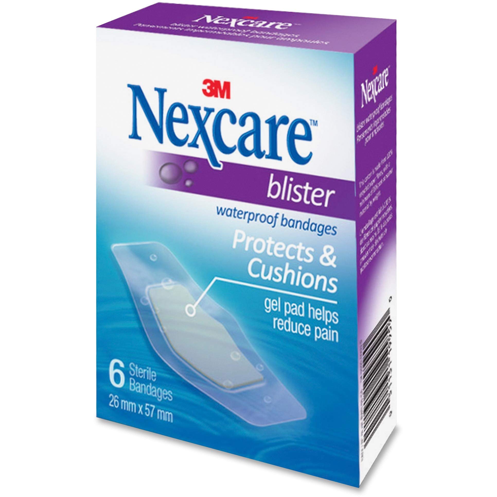 Nexcare Blister Waterproof Bandages, 1 1/16" x 2 1/4, Clear, Box of 6 - Image 5
