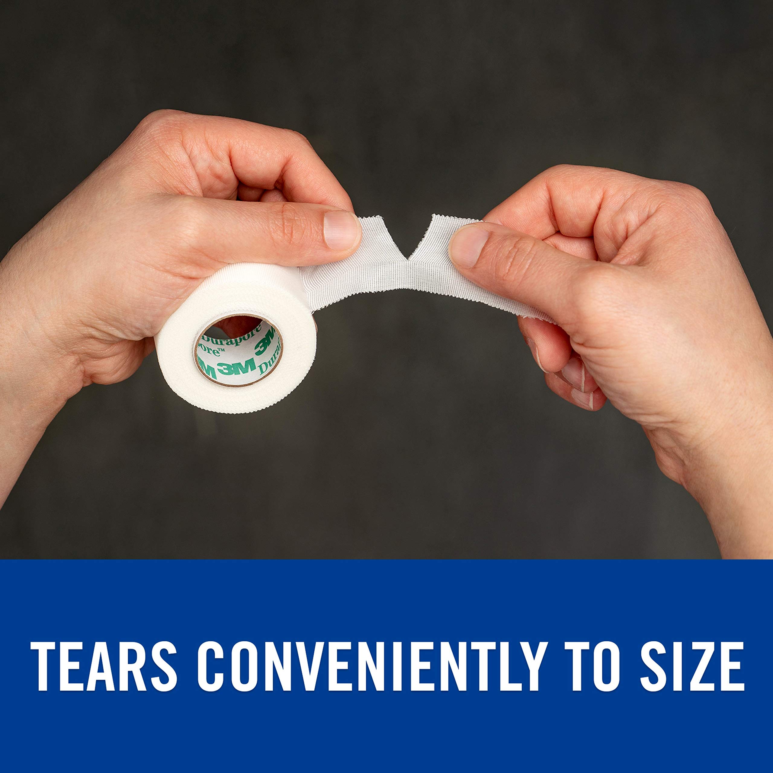 Nexcare Durable Cloth Tape, Woven Tape, Securely Holds Bulky Wound Dressing - 1 In x 10 Yds, 2 Rolls of Tape - Image 8