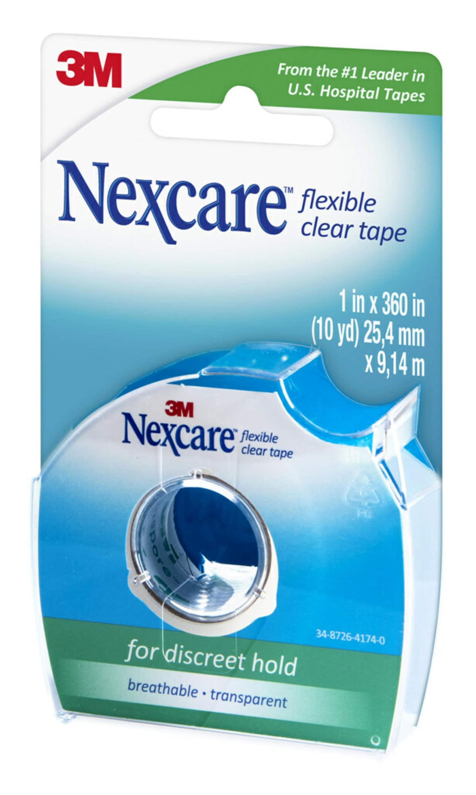 Nexcare Flexible Clear Tape, Waterproof Transparent Medical Tape, Secures Dressings and Catheter Tubing - 1 In x 10 Yds, 1 Roll of Tape - Image 3