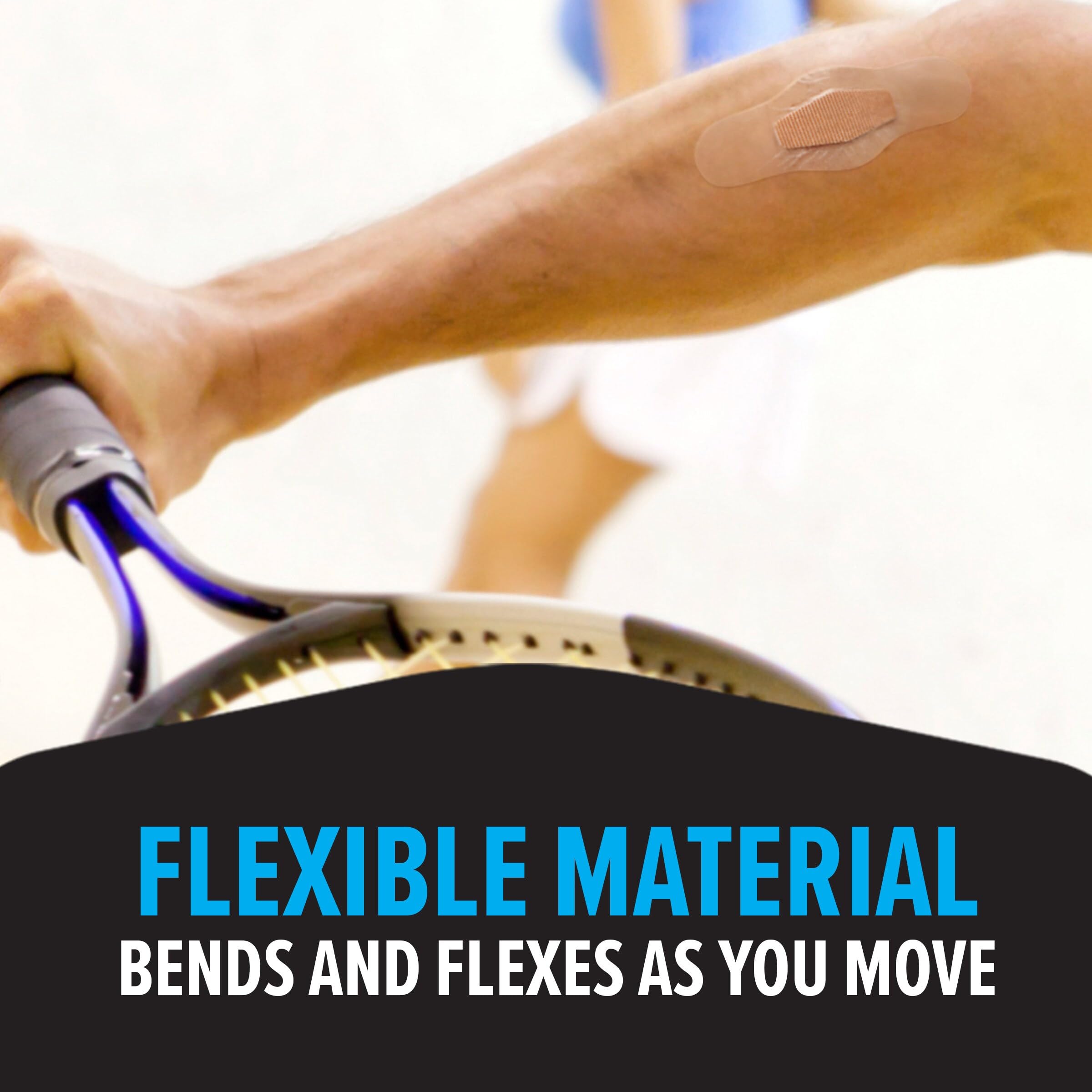 Nexcare Max Hold Waterproof Bandages, Comfortable, Low-Profile Film Fits Close To The Skin, Knee & Elbow, 2.38 x 3.5 in, 18, 1.0 Count, 0.05 kilograms - Image 4