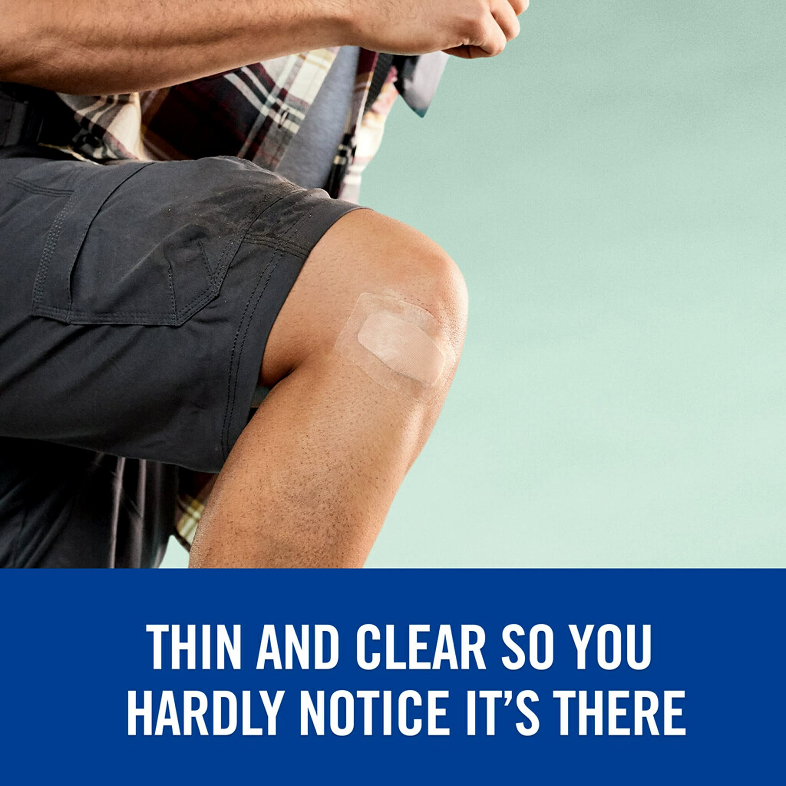 Nexcare Max Hold Waterproof Bandages, Stays On for 48 Hours, Flexible Bandages for Fingers, Knees and Heels - 60 Pack Clear Waterproof Bandages - Image 5