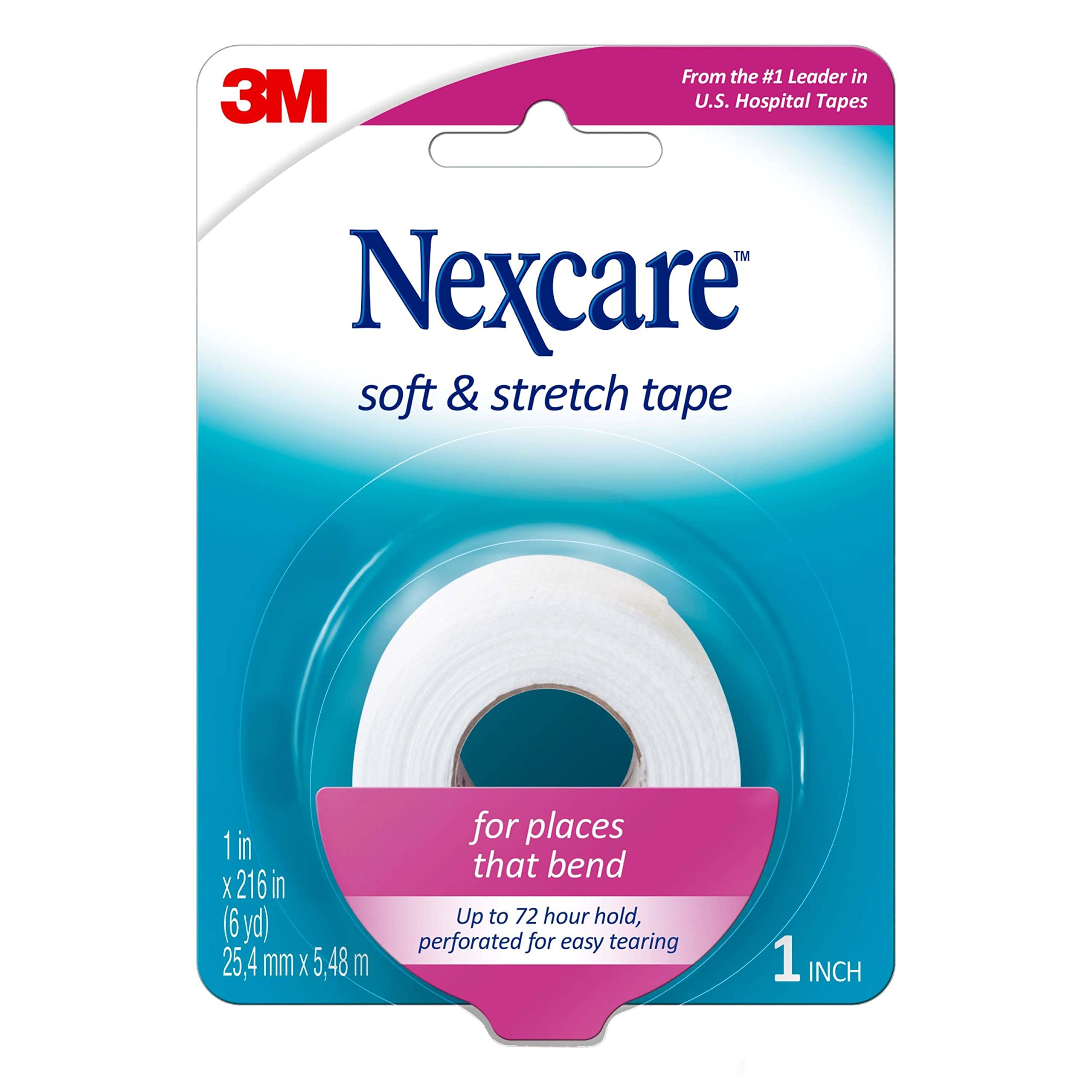 Nexcare Soft & Stretch First Aid Tape, Help Keep Injuries Clean And Protected,1 in x 6 yds - Image 3