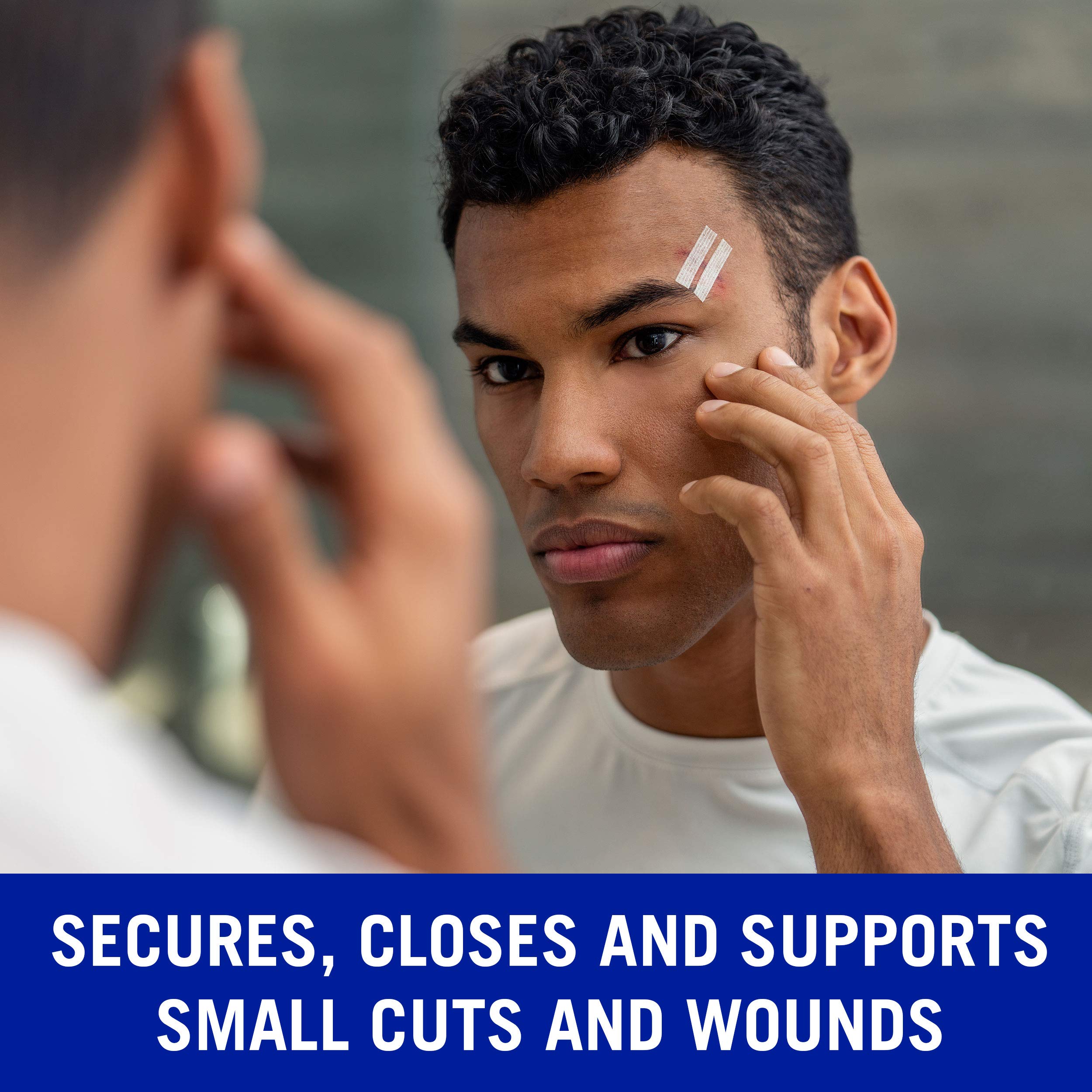 Nexcare Steri-Strip Wound Closure, Breathable Strips Hold Small Wounds Firmly Closed, Great After Sutures or Staples - 18 Wound Closures - Image 3