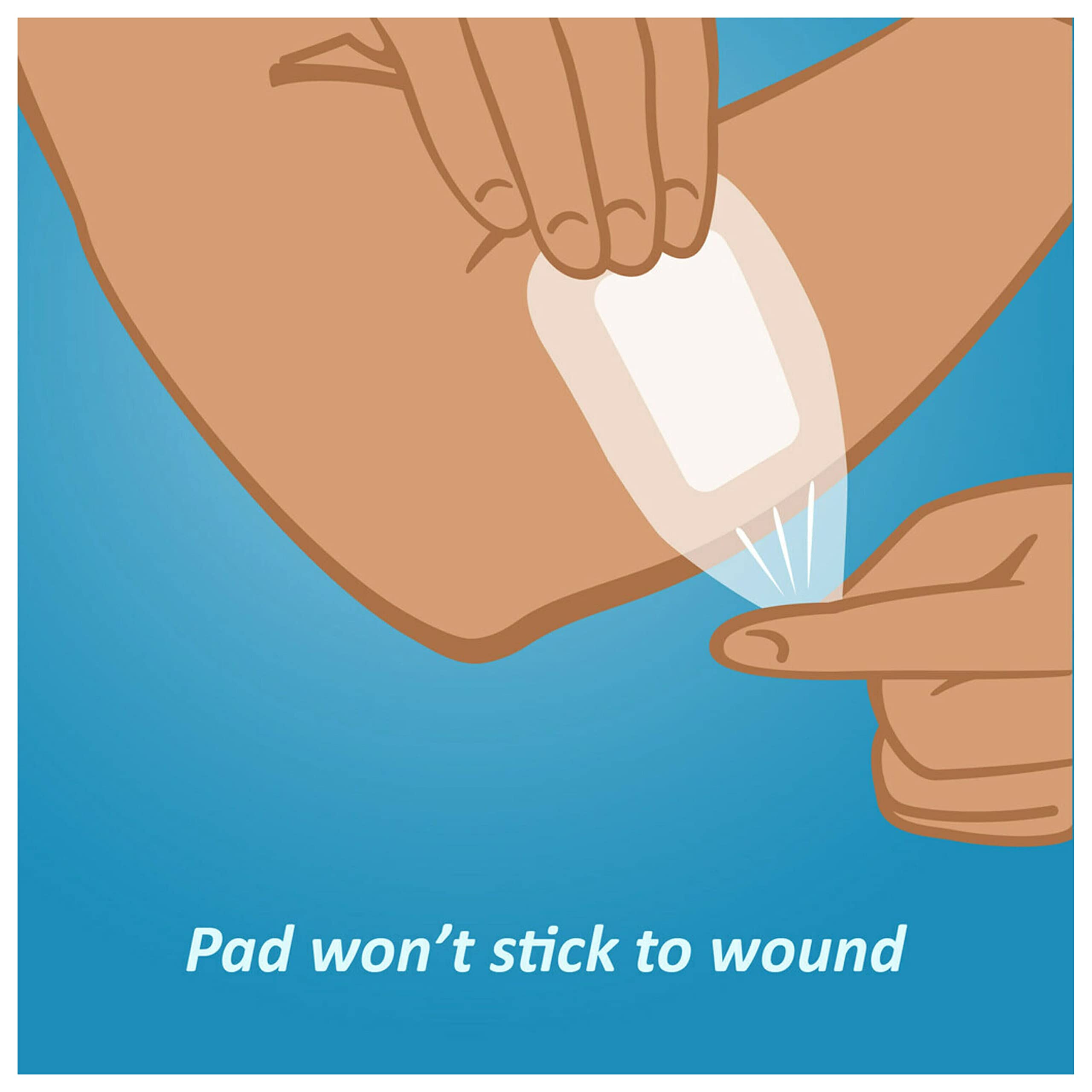 Nexcare Tegaderm + Pad Transparent Dressing, Clear Breathable Dressing Holds Fast for 7 Days, Waterproof for Safe Bathing - 5 Dressings - Image 7