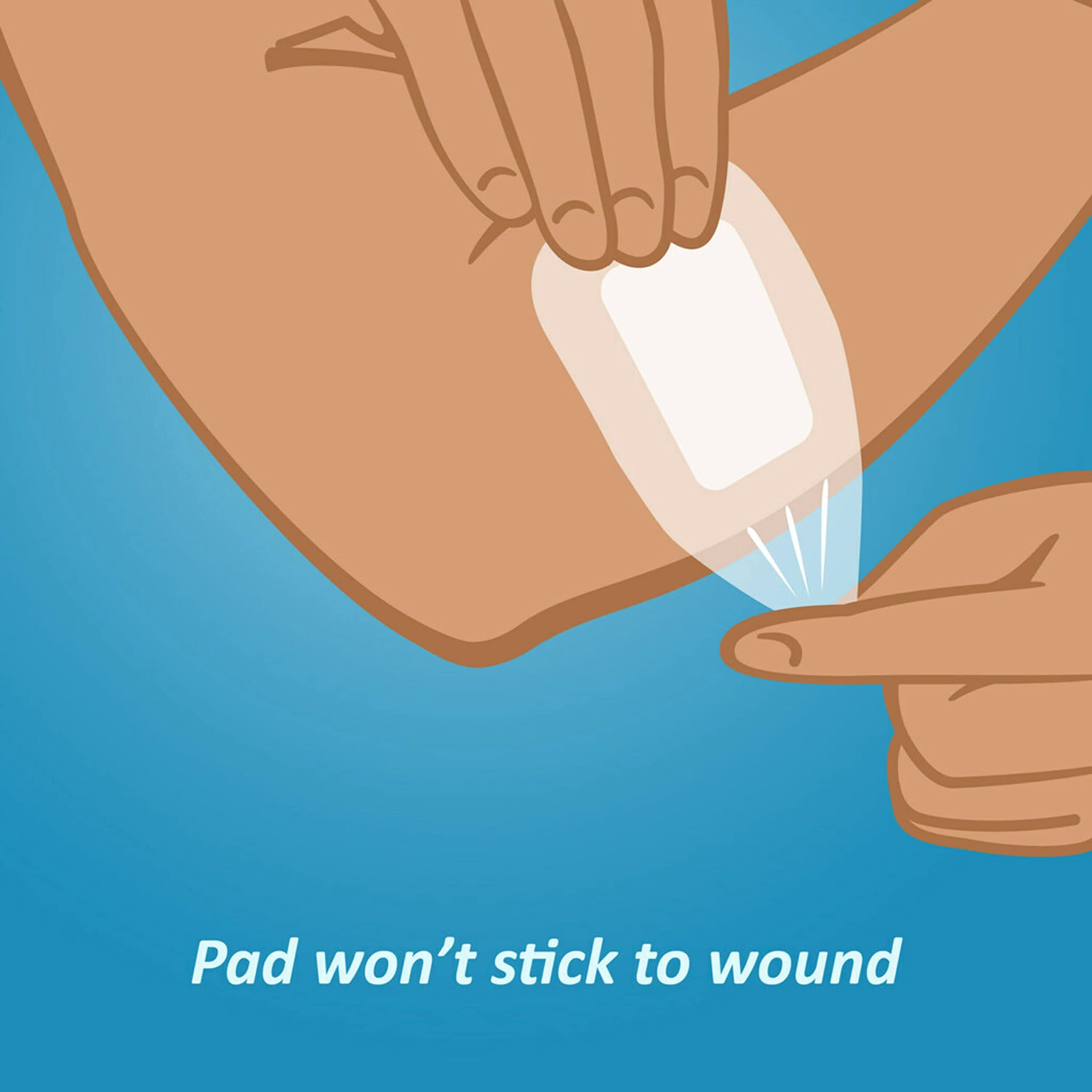 Nexcare Tegaderm Transparent Dressing With Pad, Film With Pad, Absorbent Pad Wicks Fluid And Doesn't Stick To Your Wound, 3.5 x 6 in, 1 Count - Image 7