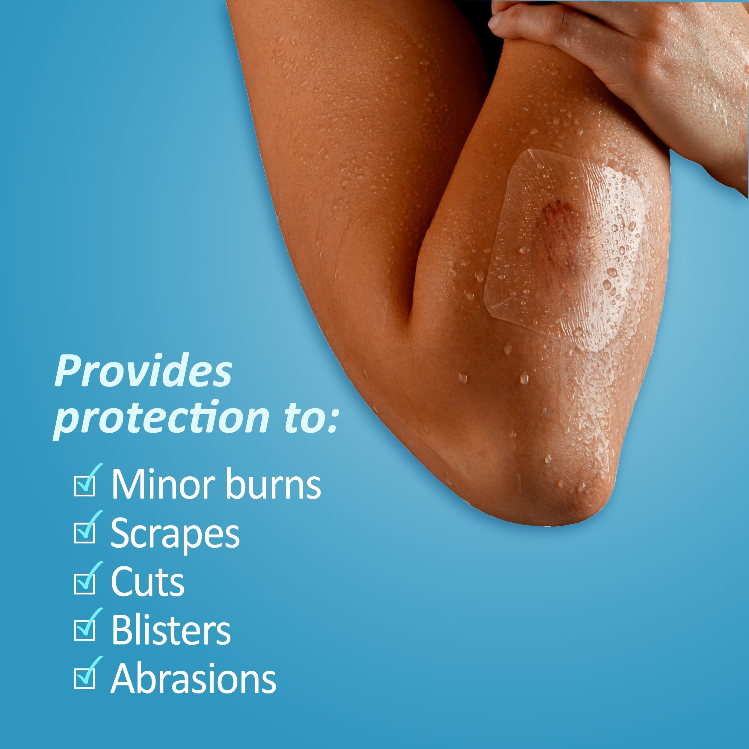 Nexcare Tegaderm Waterproof Transparent Dressing 4″ x 4¾″ – 4 Count Film Bandage for Wound Care, Seals Out Water, Dirt & Germs, Stays on Up to 7 Days - Image 3